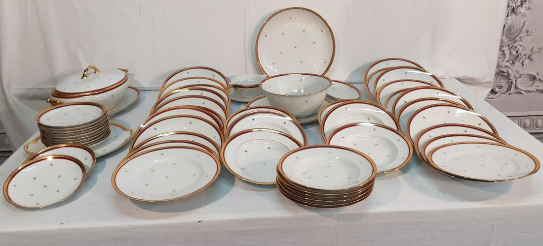 54 PC. FRENCH LIMOGES PARTIAL DINNER SERVICE (1 of 6)