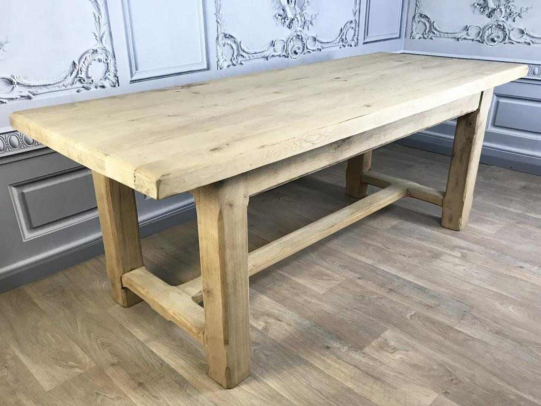 BLEACHED SOLID FRENCH OAK REFRACTORY TABLE (1 of 3)