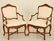 Pr of Louis xv style walnut chairs