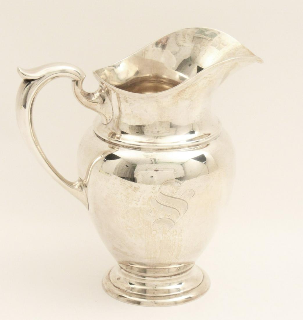 28.25 TOW; 10" STERLING SILVER WATER PITCHER (1 of 4)