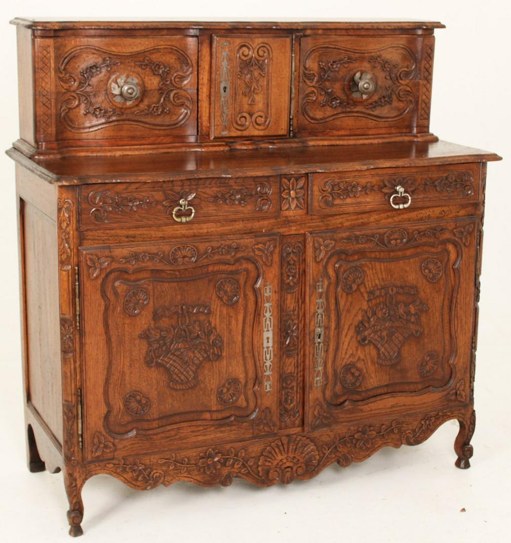 LOUIS XV STYLE CARVED WALNUT GLEASON (1 of 6)