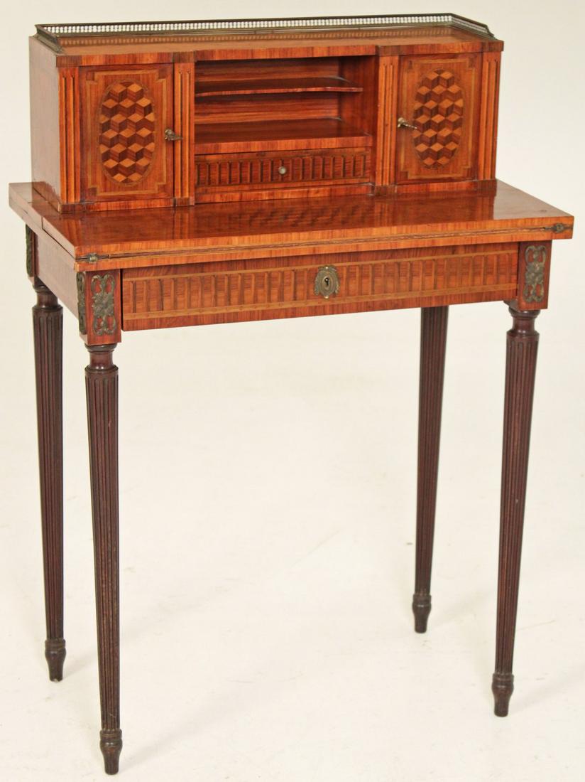 PETITE LOUIS XV STYLE BRONZE MTD "BUREAU DE DAME" (1 of 4)