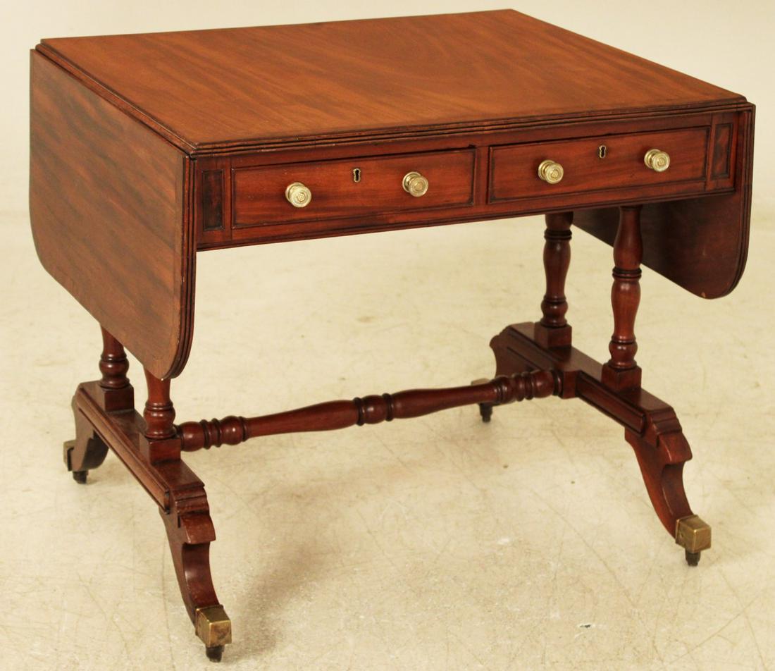 ENGLISH REGENCY SOFA TABLE;  C.1830 (1 of 4)
