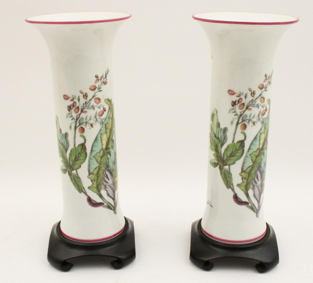 PR. OF "MATTAHEDEN VISTA ALEGRE" ENAMELED VASES (1 of 4)