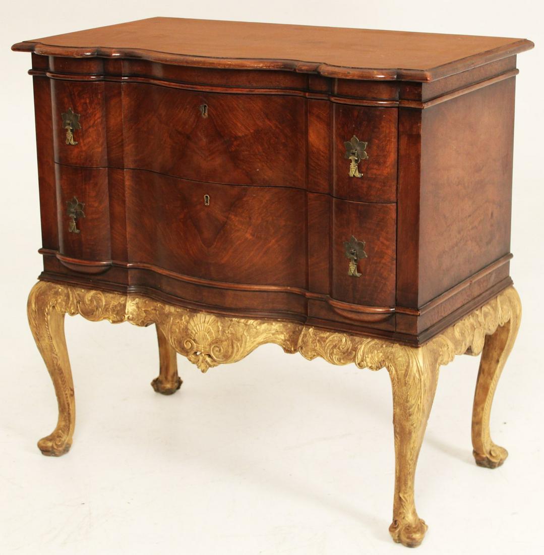 ENGLISH QUEEN ANNE STYLE WALNUT COMMODE (1 of 4)