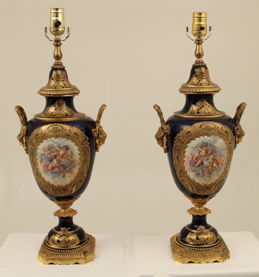 PR. OF OLD PARIS EMPIRE INSPIRED VASES, 19TH C. (1 of 2)