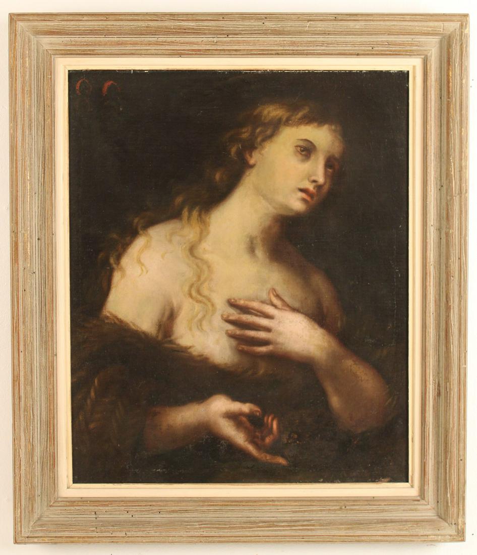 19TH C. OLD MASTERS STUDY PORTRAIT OF YOUNG WOMAN (1 of 2)