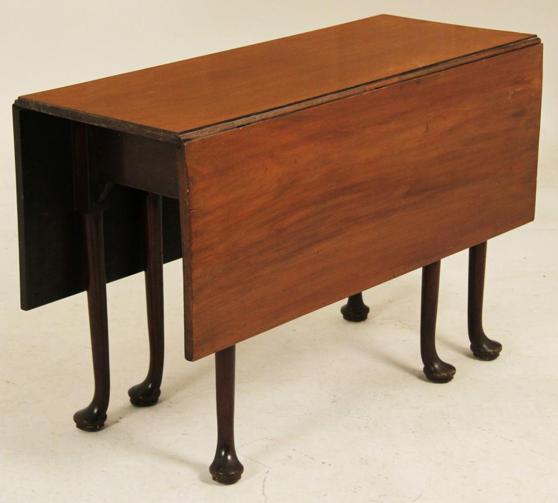 18TH C. ENGLISH QUEEN ANNE MAHOGANY DROP LEAF TABLE (1 of 2)