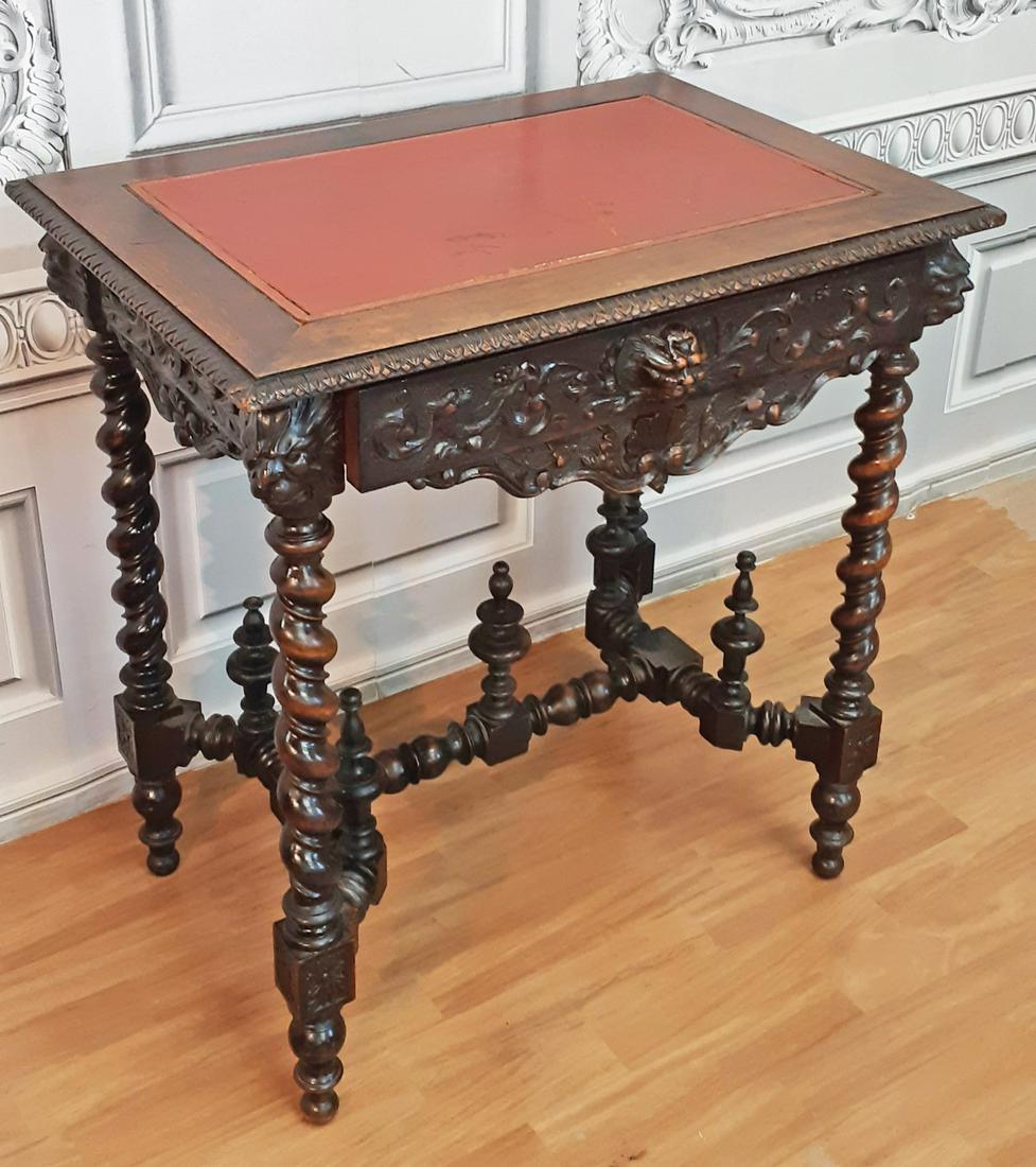 FRENCH GOTHIC STYLE WALNUT ECRITOIRE, 19TH C. (1 of 6)