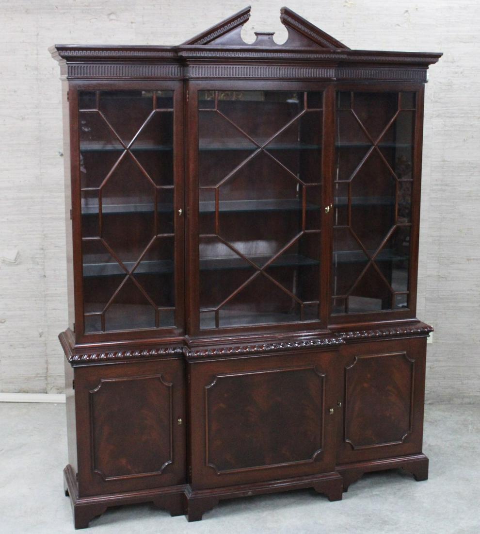 BAKER FURNITURE "HISTORIC CHARLESTON" BREAKFRONT (1 of 2)