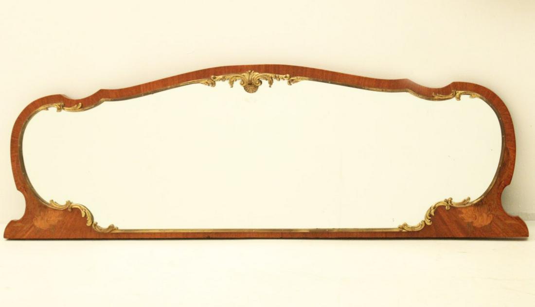 FRENCH  KINGWOOD AND BRONZE MOUNTED LANDSCAPE MIRROR (1 of 3)