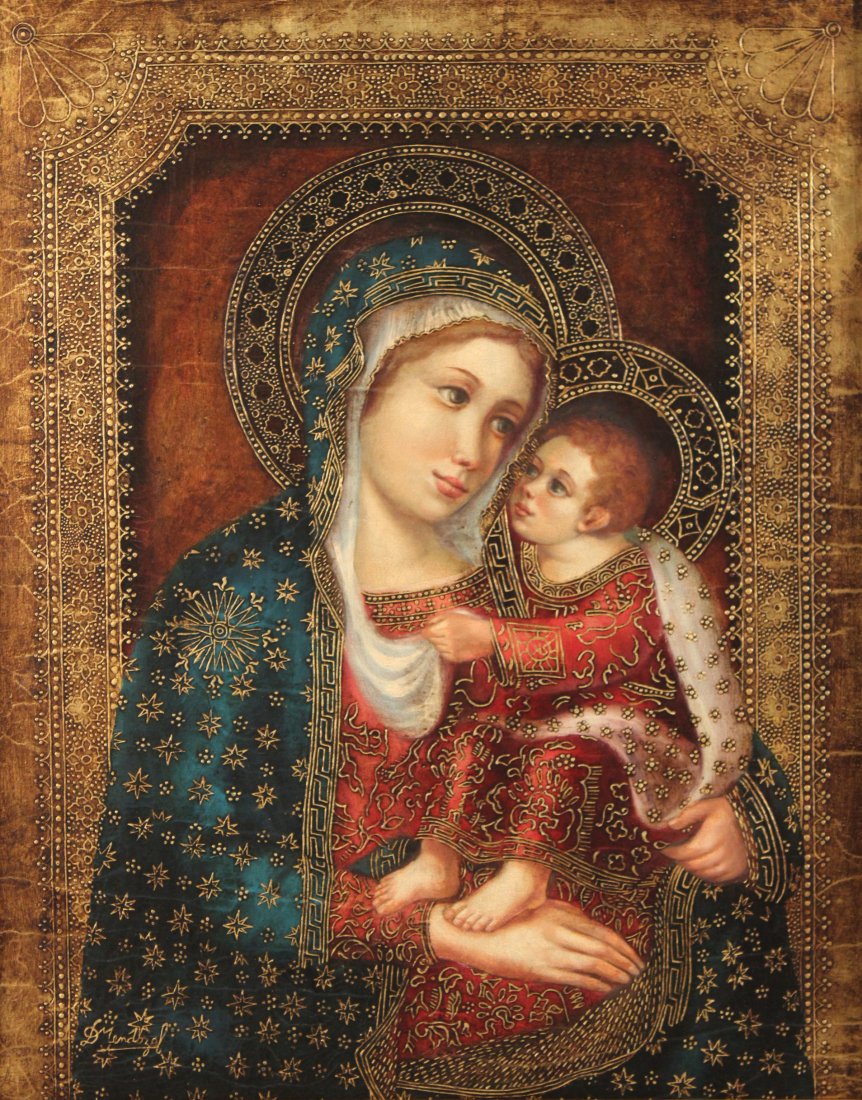 DIANA MENDOZA (PERU, 20TH CENTURY) MADONNA AND CHILD (1 of 4)