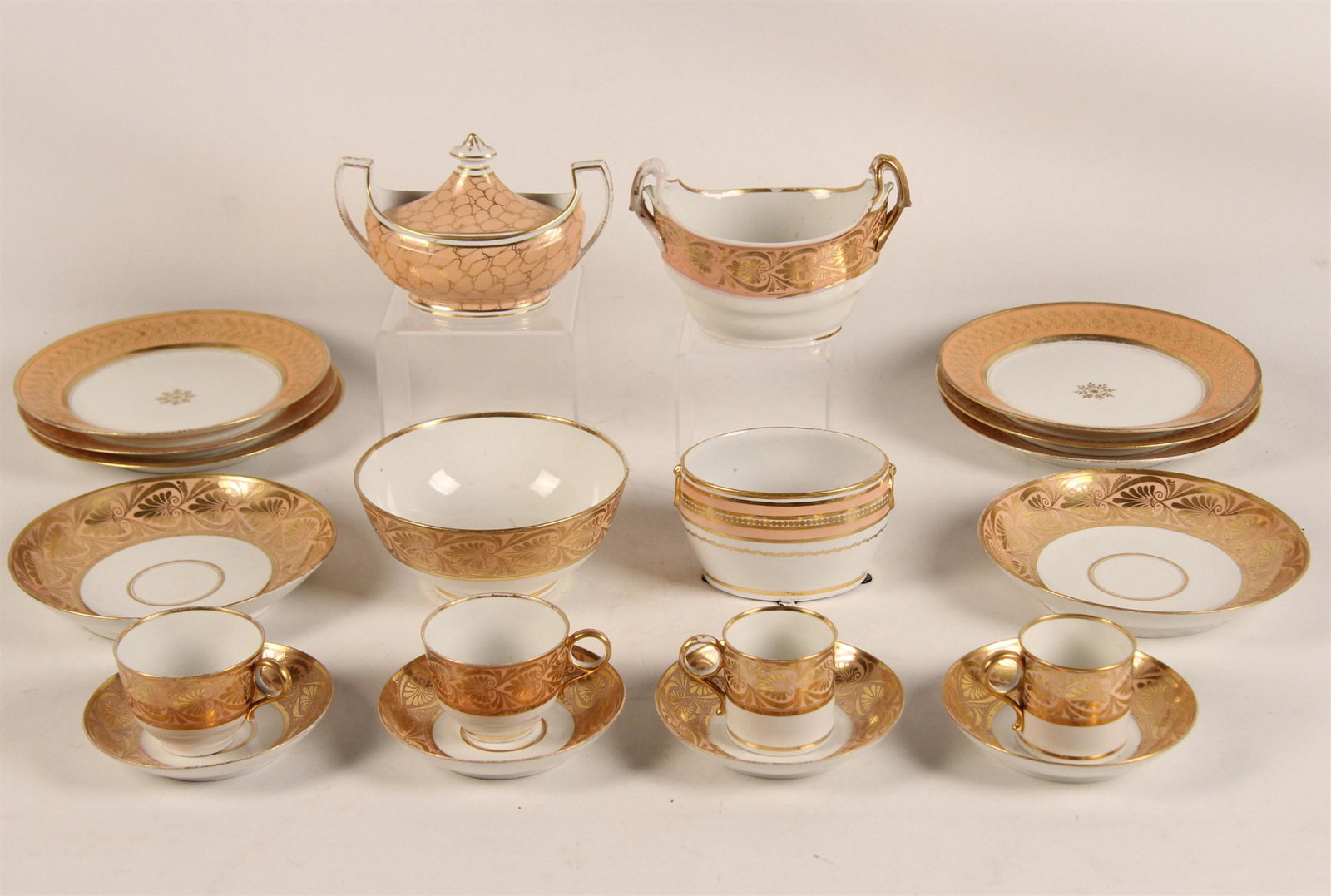 20 PC. PARTIAL ENGLISH PORCELAIN TEA SERVICE (1 of 2)