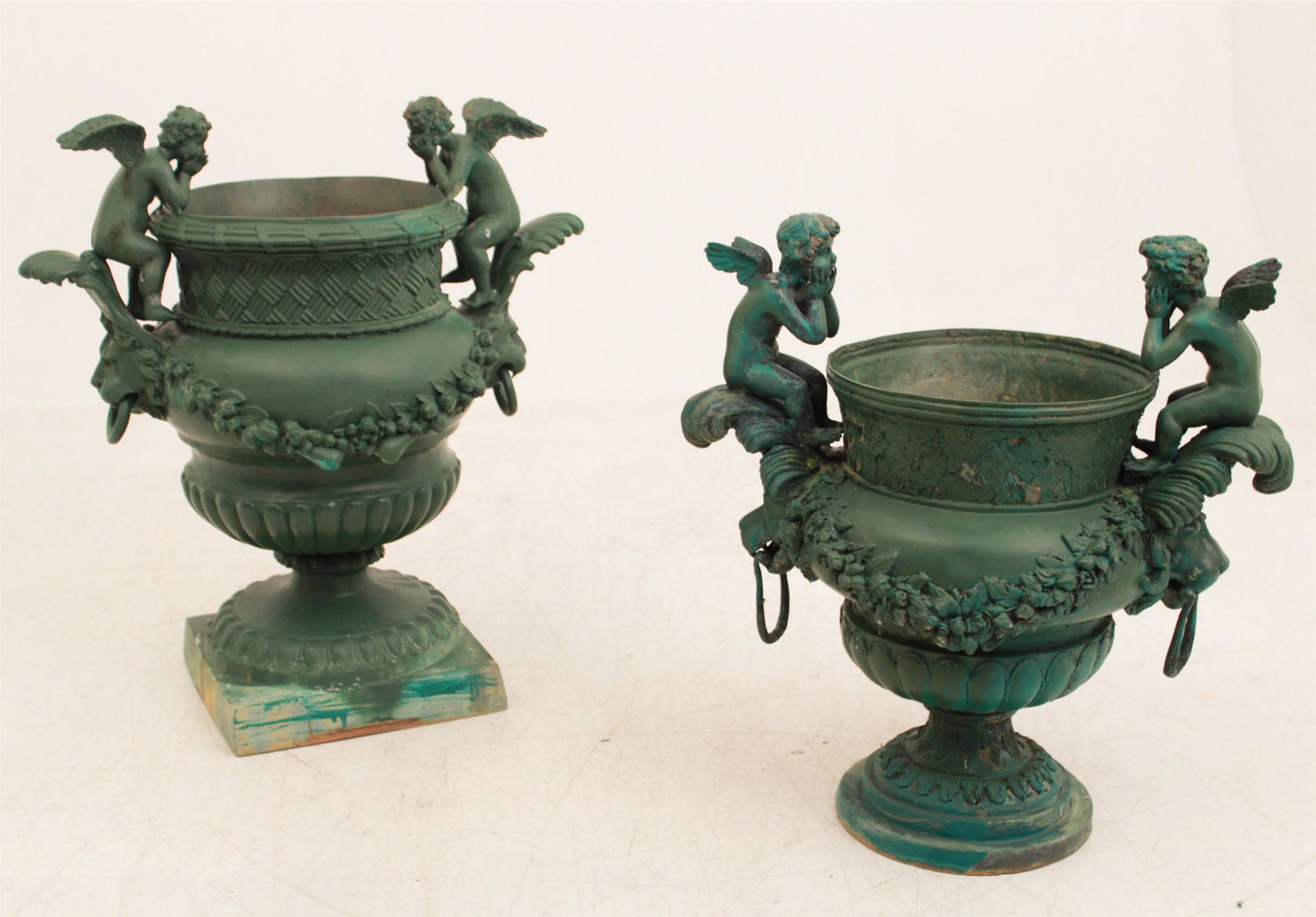 2 GRADUATING FRENCH STYLE RENAISSANCE JARDINIERES (1 of 3)