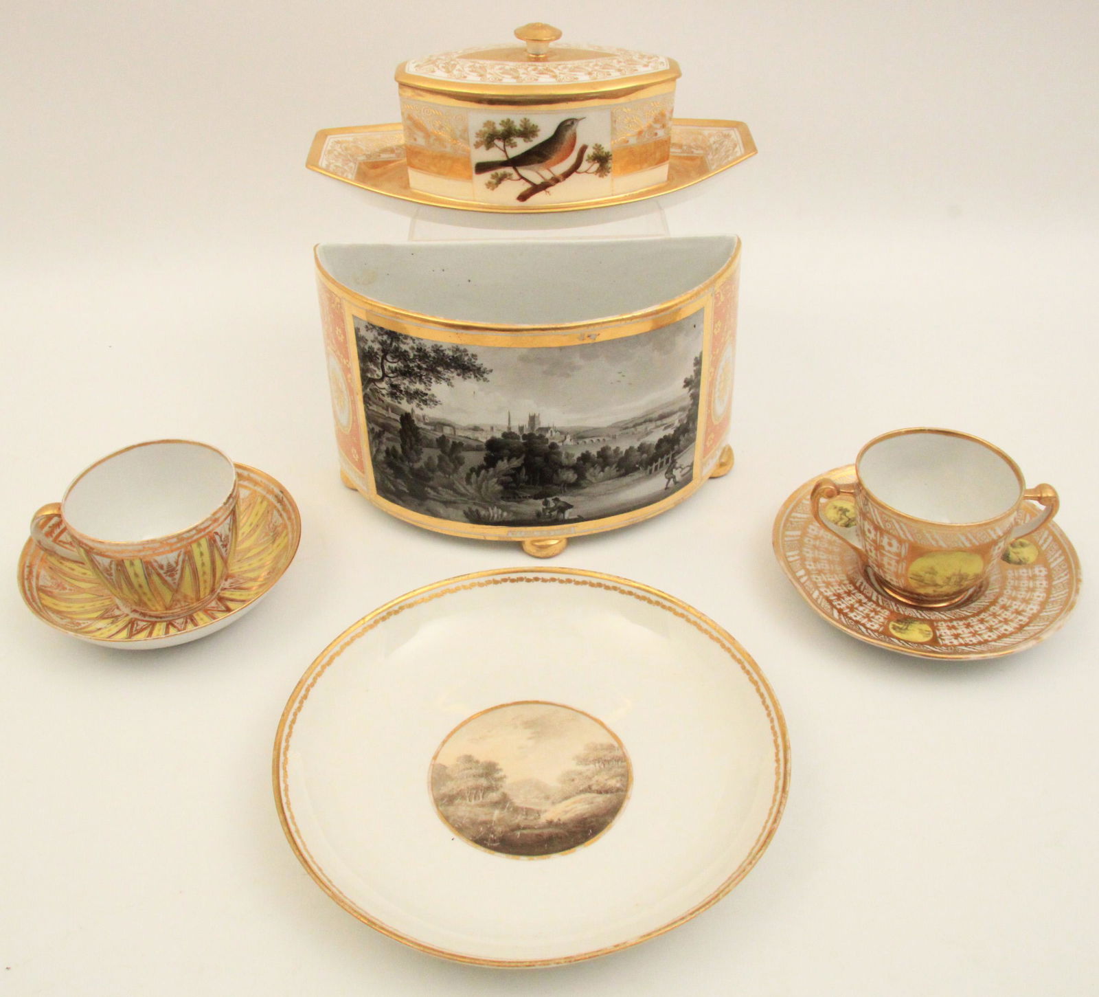 7 PC. LOT OF FINE ENGLISH AND CONTINENTAL PORCELAIN (1 of 5)