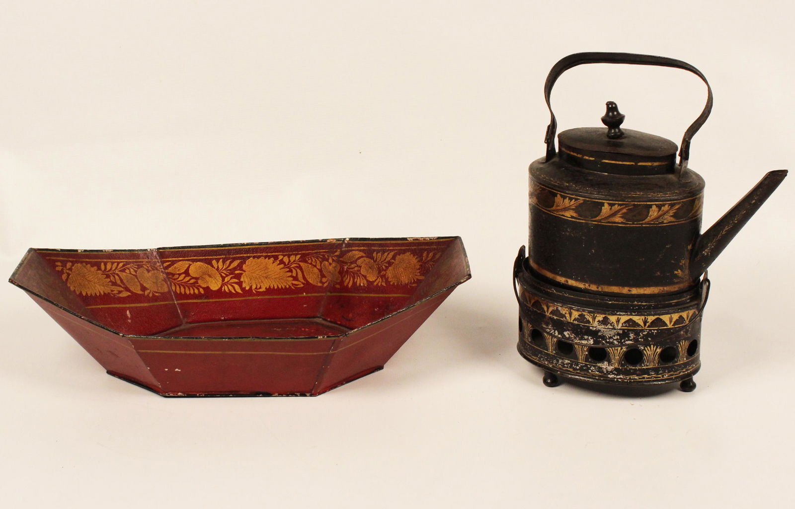 2 PC. MISC. LOT OF FRENCH TOLE (1 of 5)