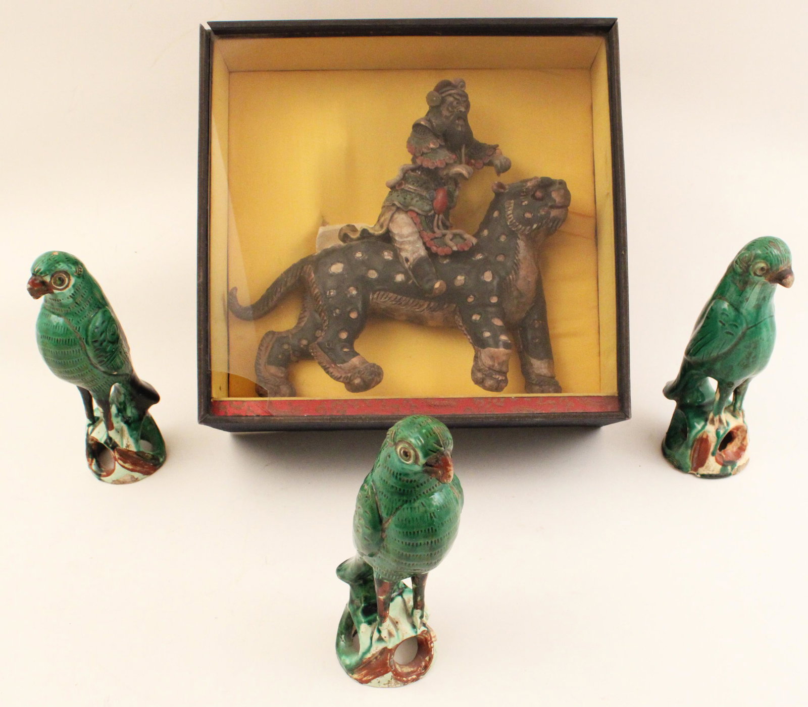GROUP OF 4 CHINESE PORCELAIN ROOF TILES (1 of 5)
