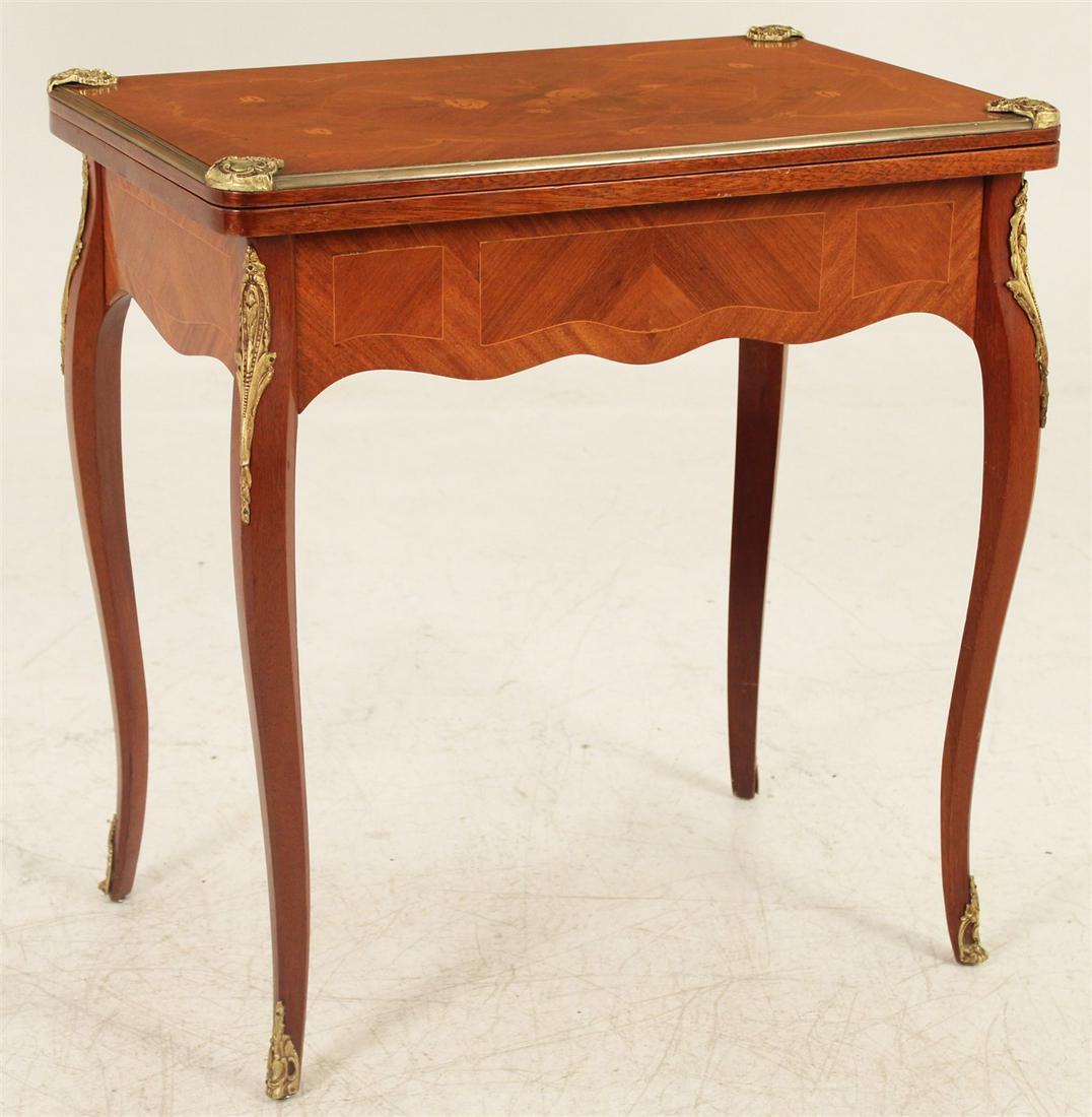 LOUIS XV STYLE MARQUETRY INLAID GAMES TABLE (1 of 5)