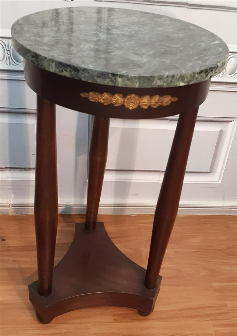 FRENCH EMPIRE MAHOGANY MARBLE TOP GUERIDON (1 of 2)