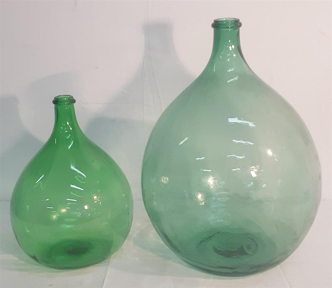 2 DAME JEANNE GLASS BOTTLE WATER VESSELS (1 of 3)