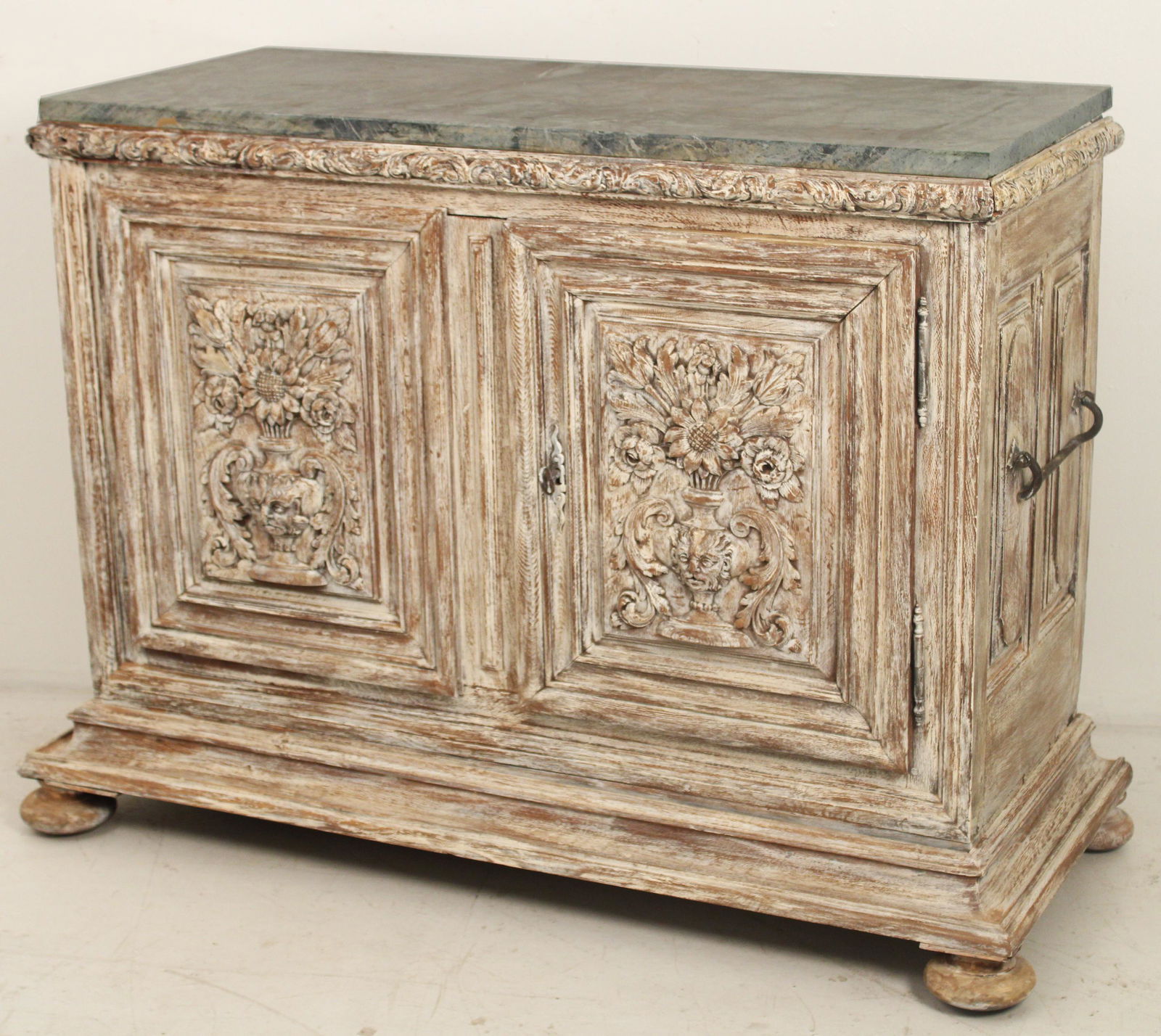 18th c. Continental Baroque carved oak cabinet (1 of 3)