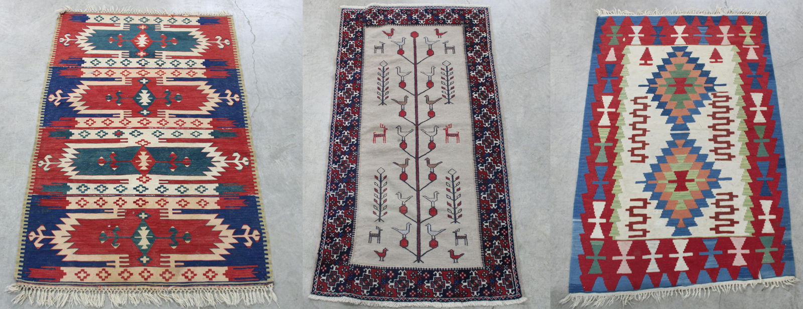 Group of 3 Kilim handwoven rugs (1 of 7)