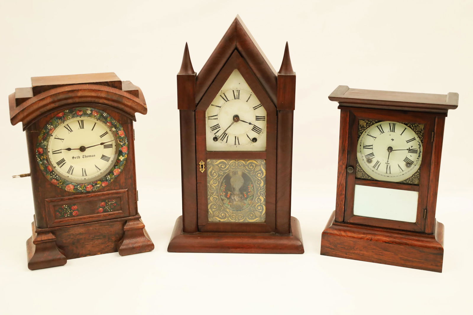 Misc. Lot of 3 New England Shelf Clocks (1 of 9)