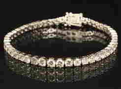 14K White Gold Diamond Tennis Bracelet; 9.98 CTW (1 of 1)
