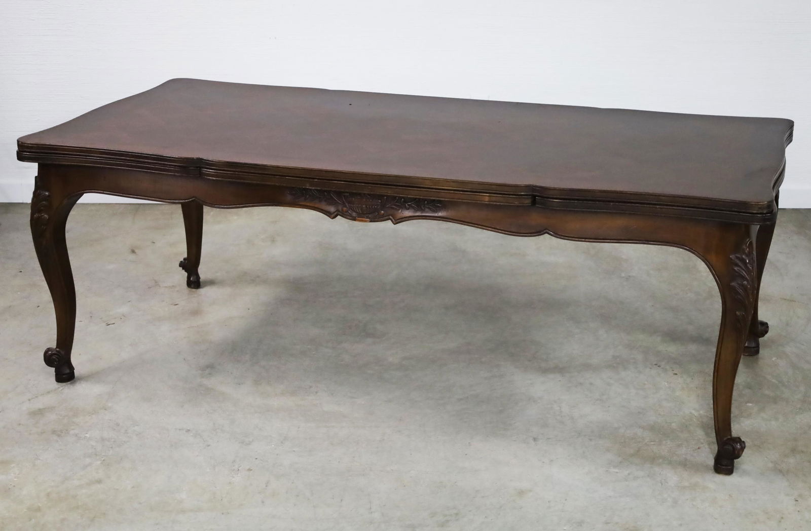 Louis XV Style Walnut Draw Leaf Dining Table (1 of 2)