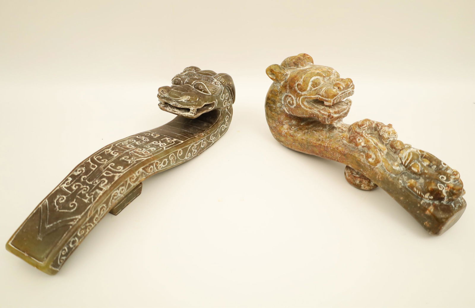 Two Chinese Stone Temple Carvings (1 of 4)