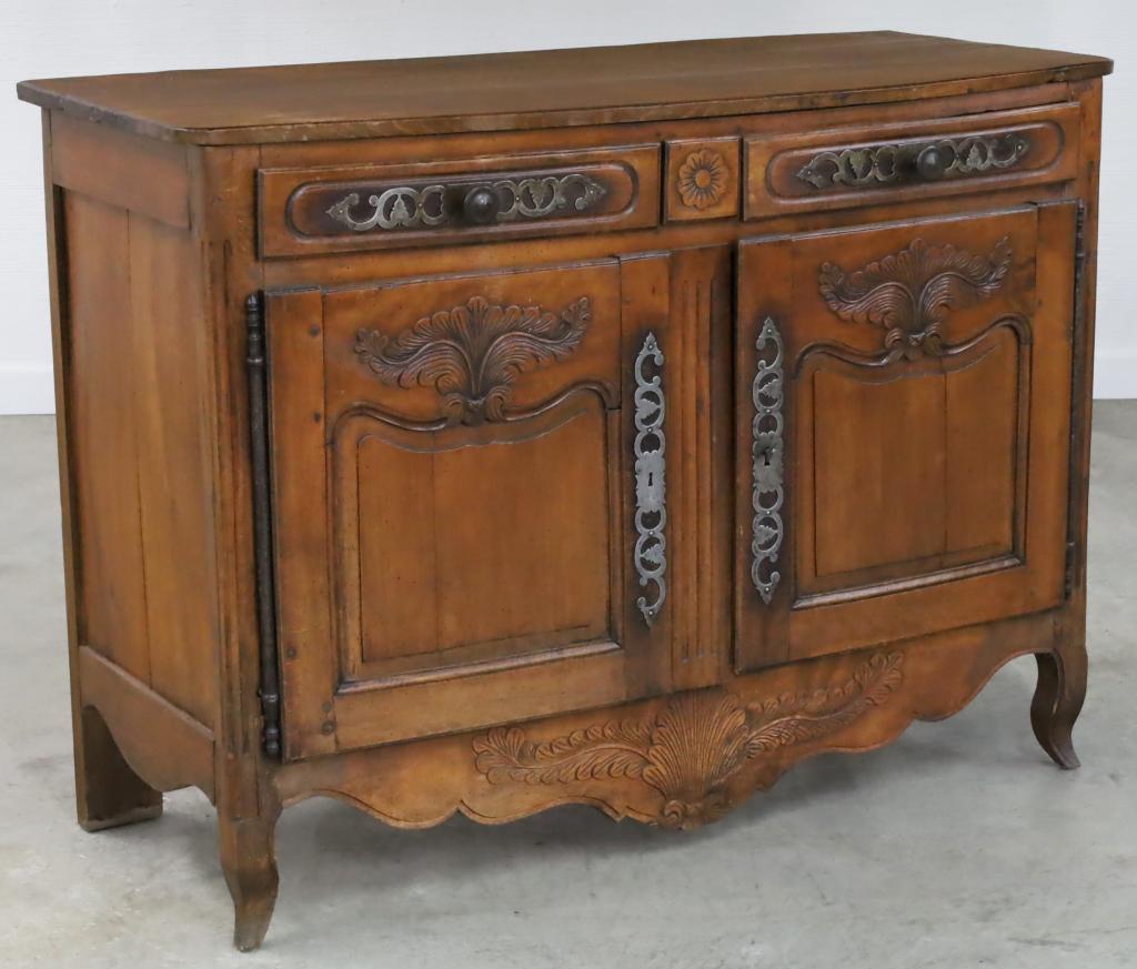 Provincial Louis XV Style Walnut Buffet (1 of 4)