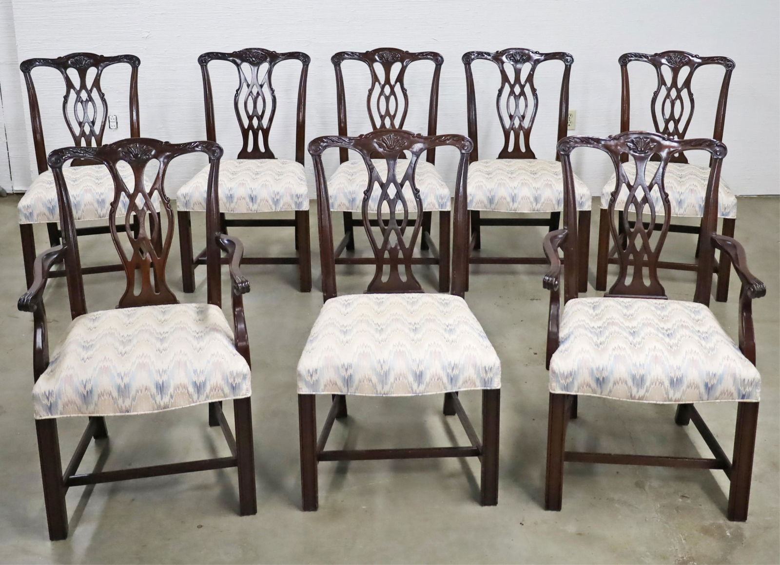 6 & 2 Chippendale Style Mahogany Dining Chairs (1 of 3)