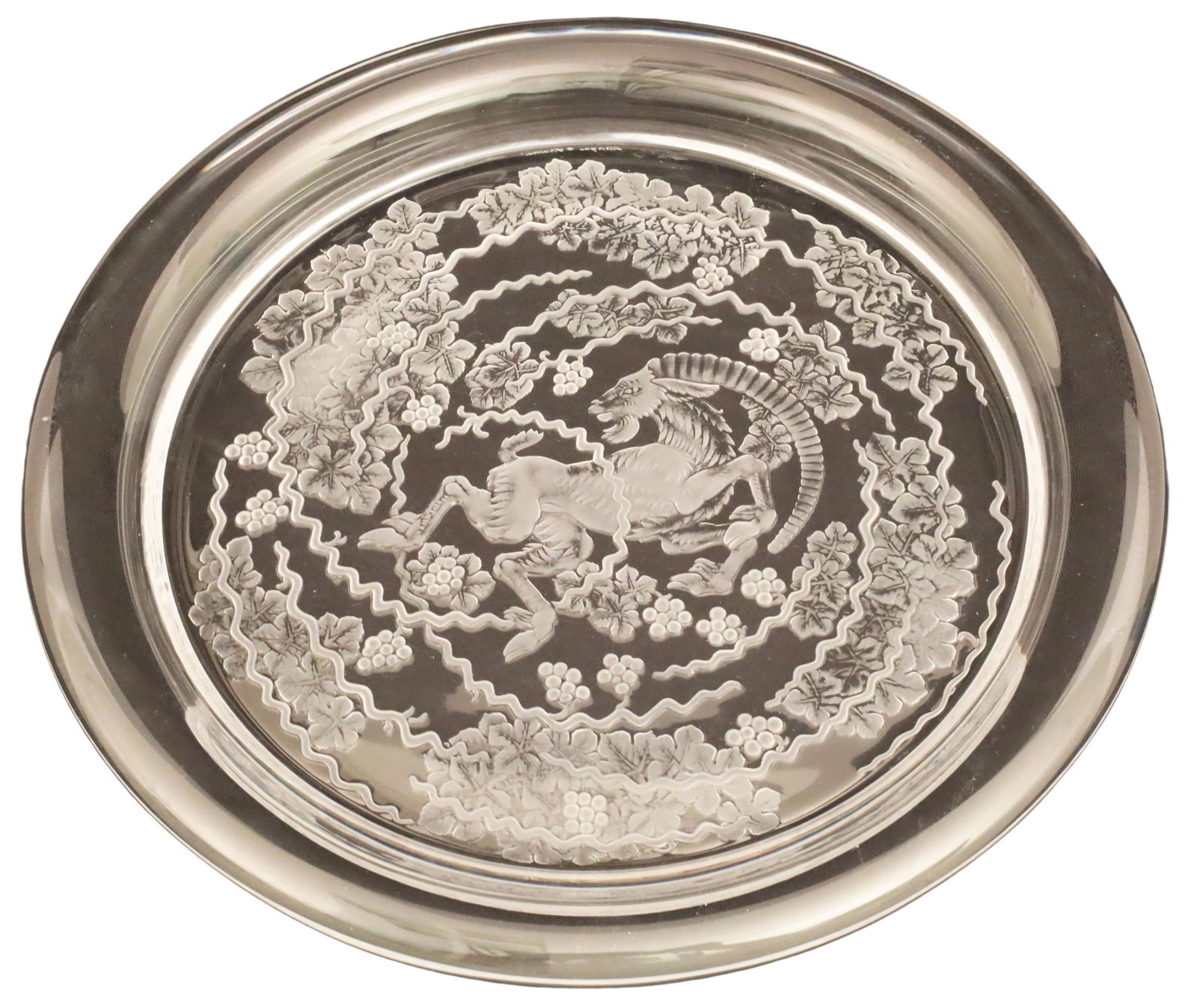 LARGE LALIQUE CRYSTAL CHARGER (1 of 3)