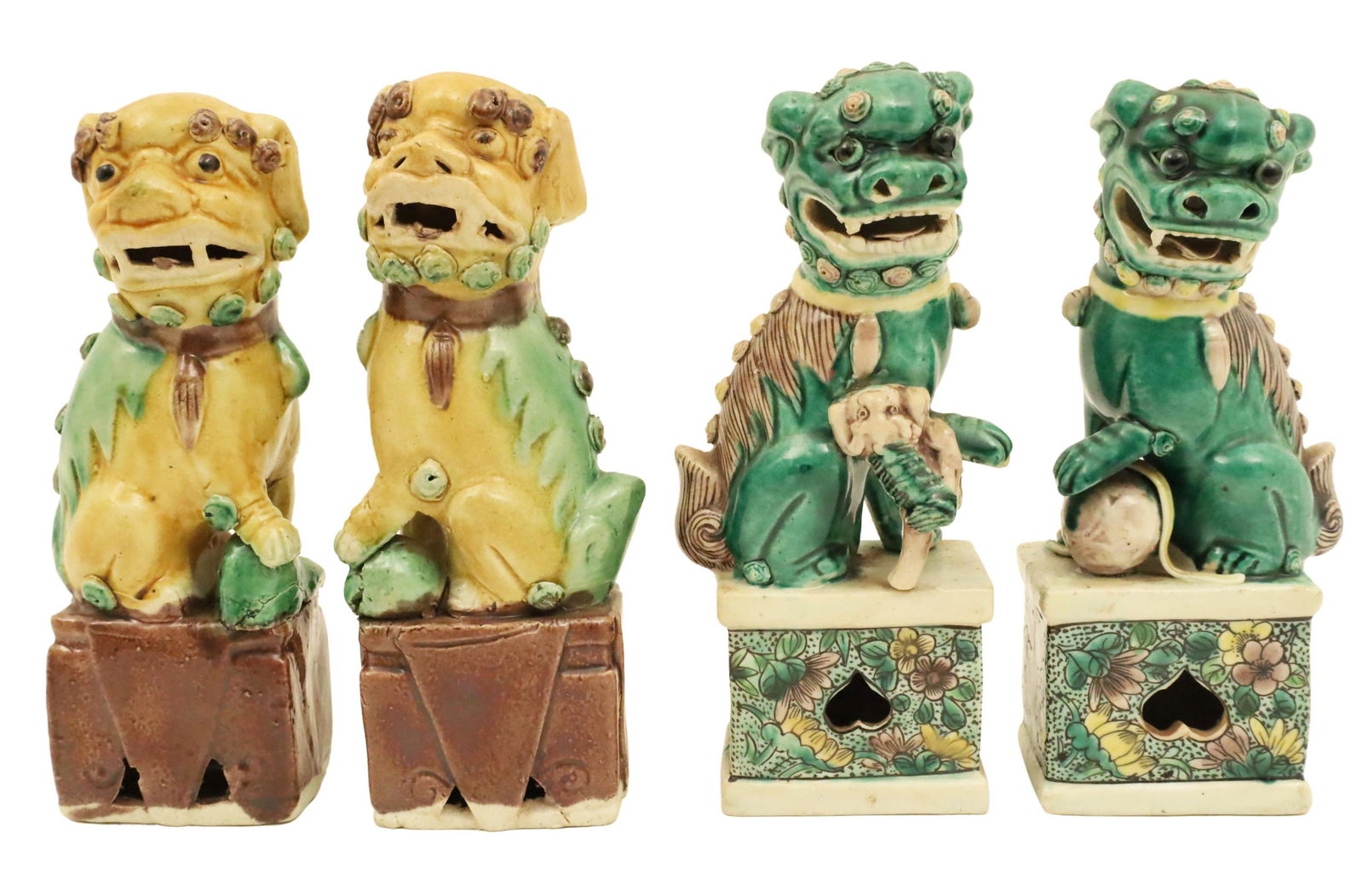 TWO PR. OF CHINESE PORCELAIN FOO DOGS (1 of 3)