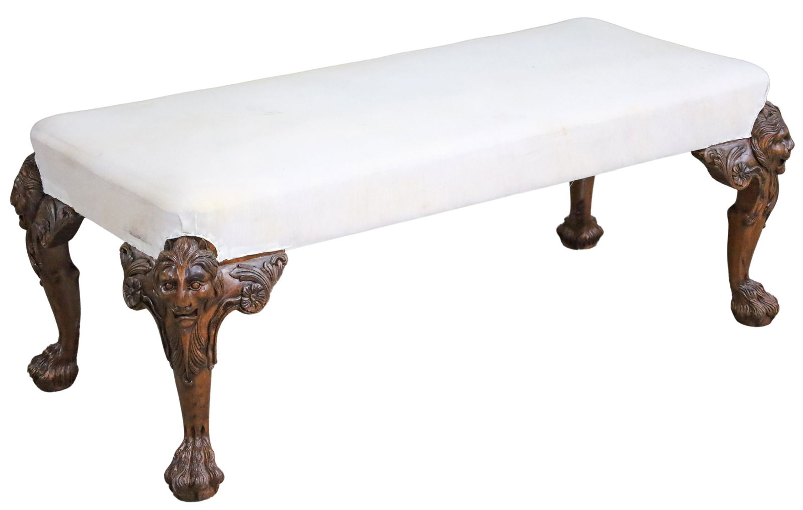 IRISH CHIPPENDALE STYLE LONG BENCH (1 of 2)