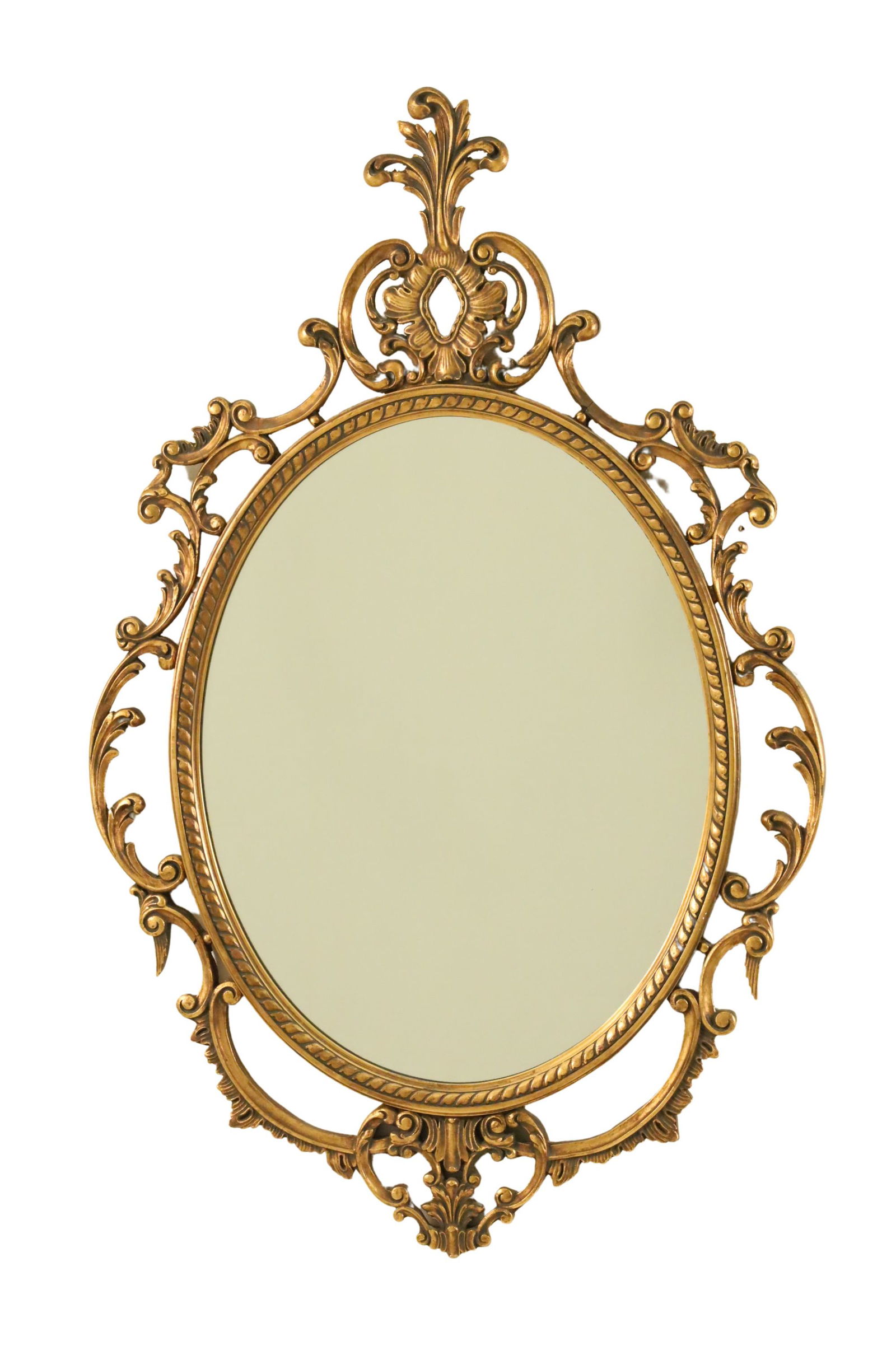 DECORATIVE CARVED GILT WOOD MIRROR (1 of 4)