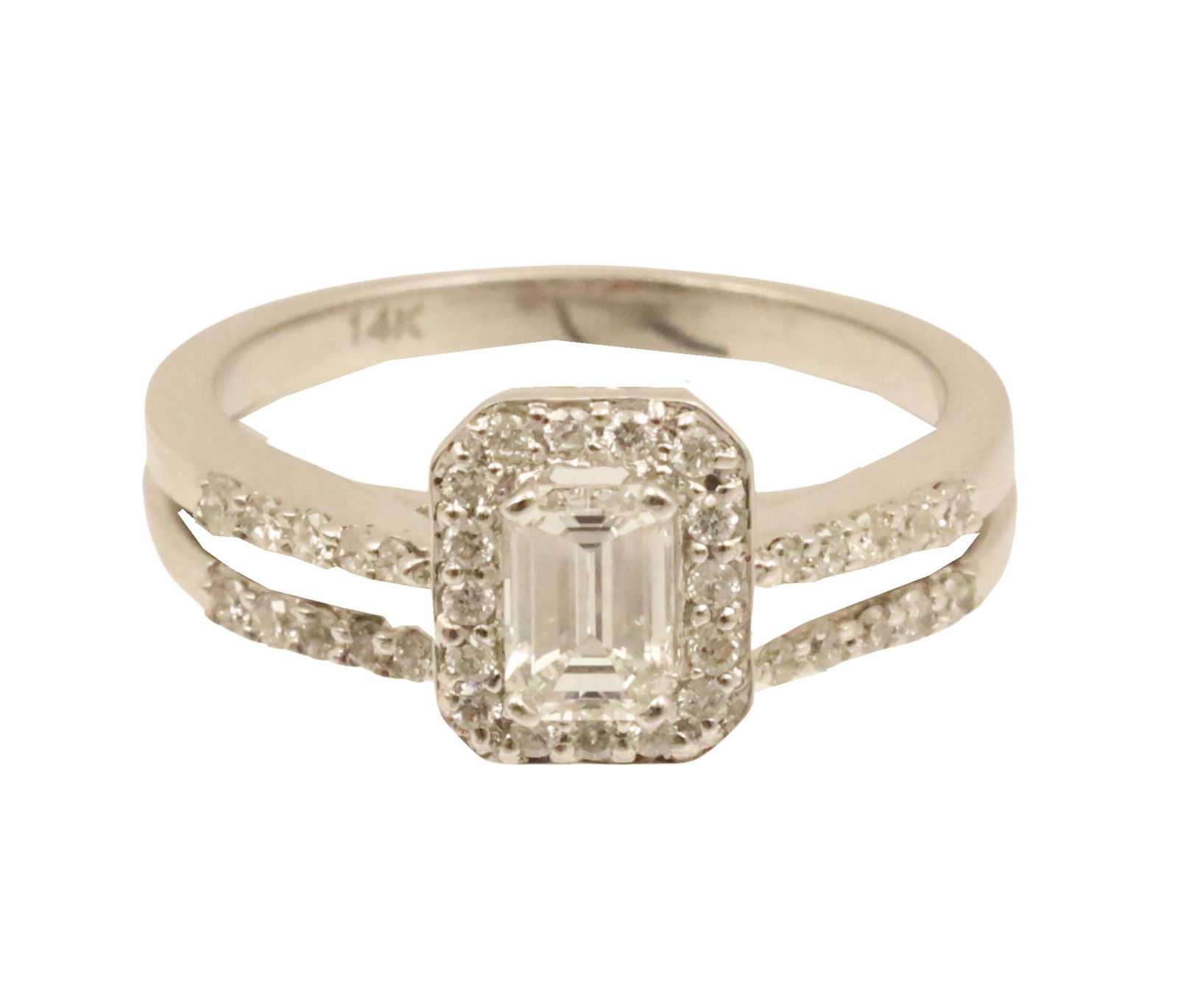 14K EMERALD CUT DIAMOND BRIDAL SET (1 of 7)