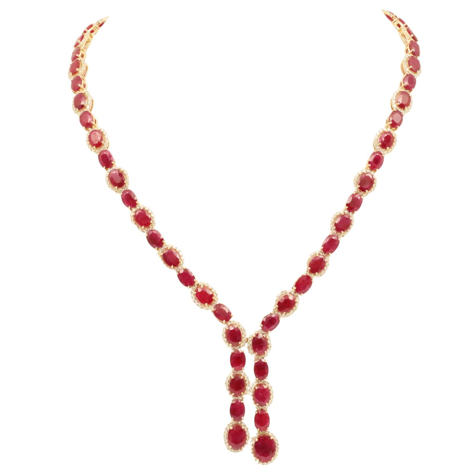 14K RUBY AND DIAMOND NECKLACE W/GIA (1 of 4)