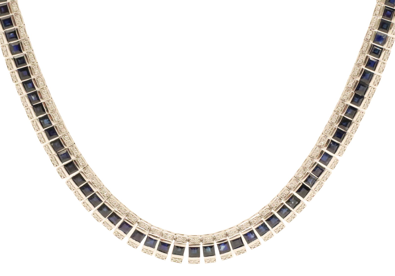 14K SAPPHIRE & DIAMOND NECKLACE (1 of 6)