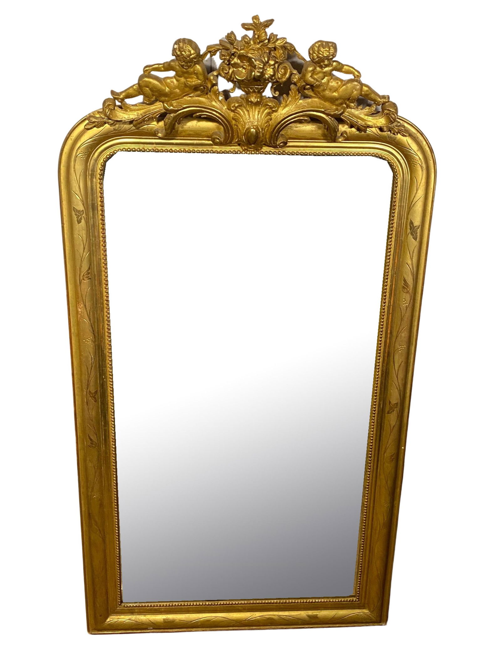 FINE LOUIS PHILIPPE GOLD LEAF MIRROR (1 of 6)