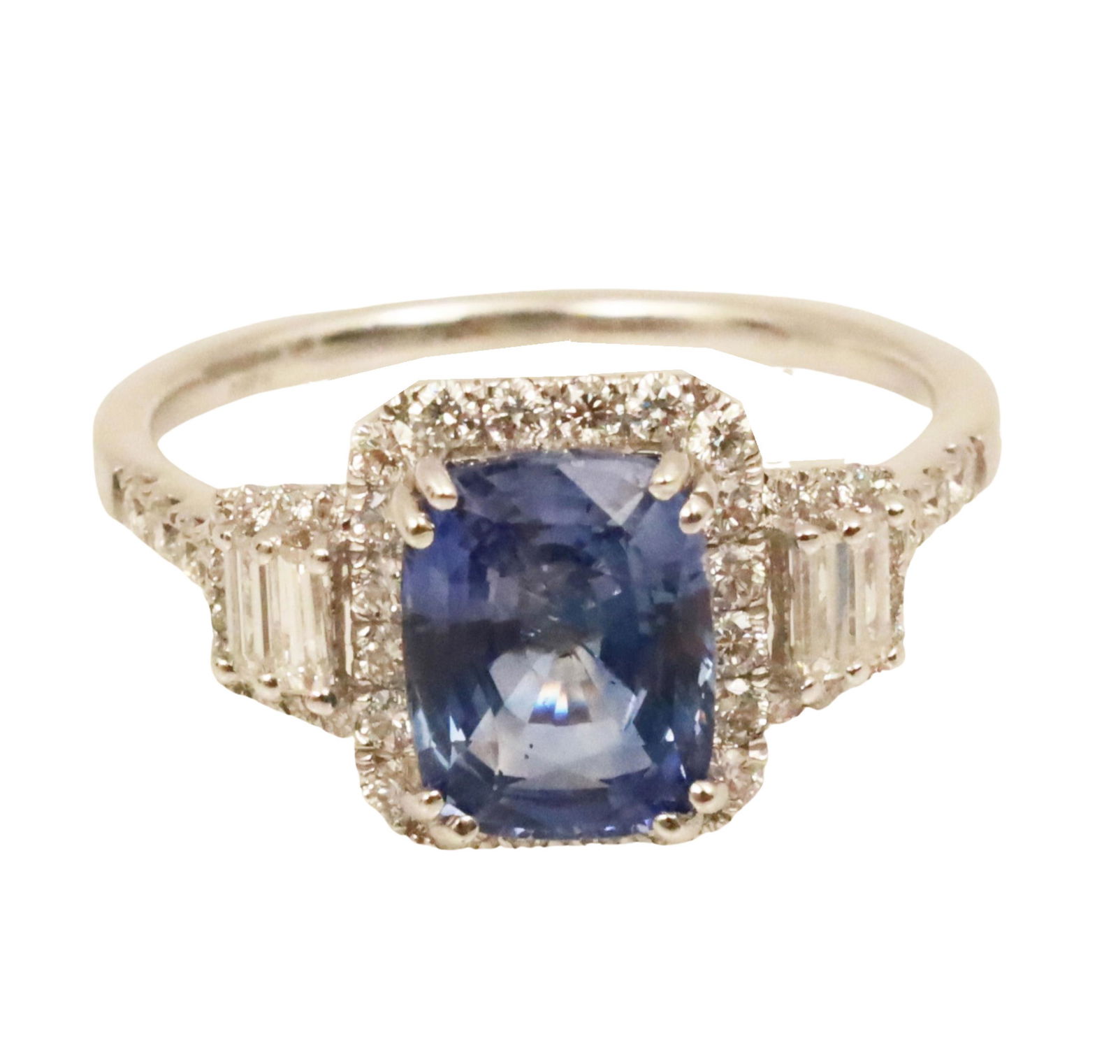 18K SAPPHIRE & DIAMOND RING W/GIA (1 of 8)