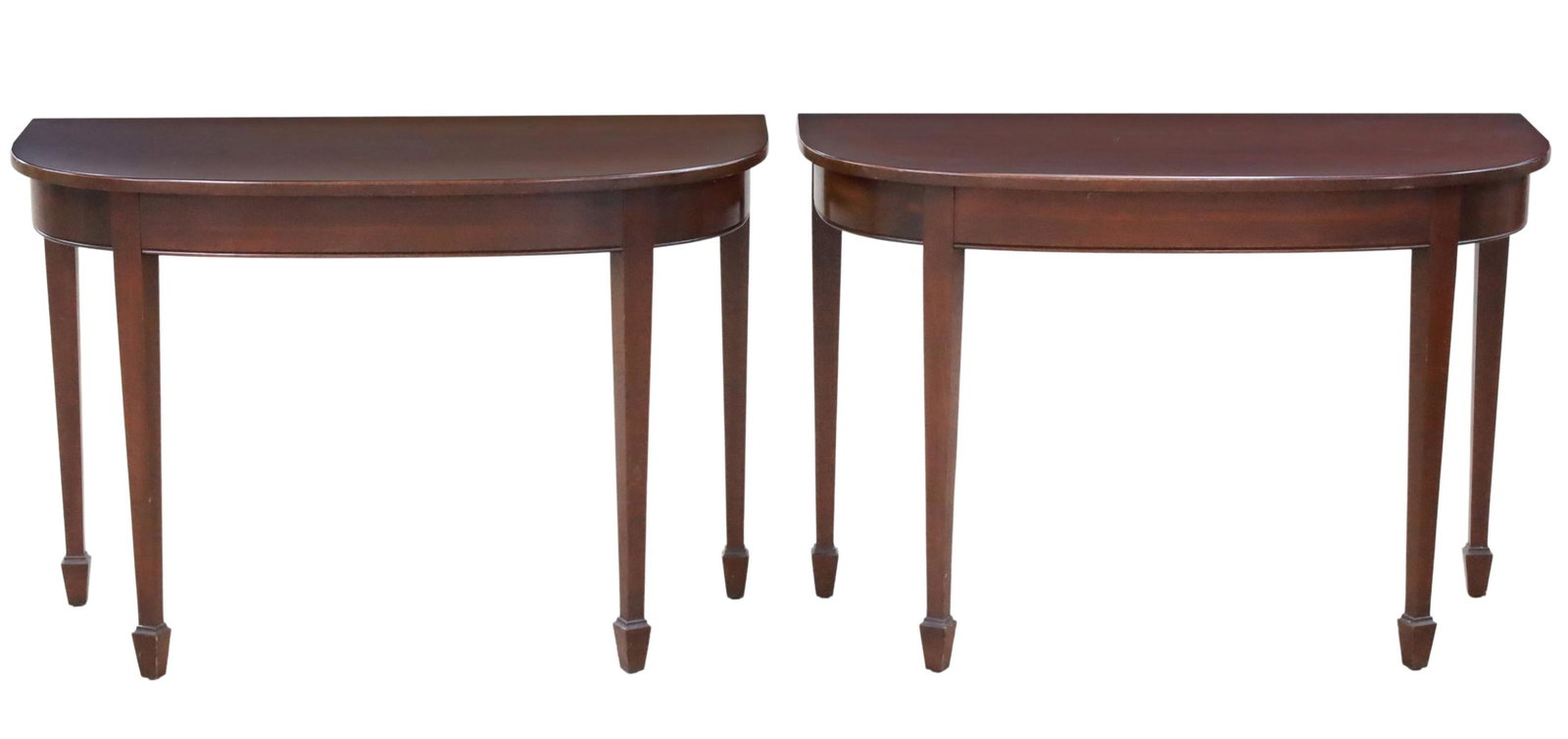PR. OF MAHOGANY CONSOLE TABLES (1 of 4)