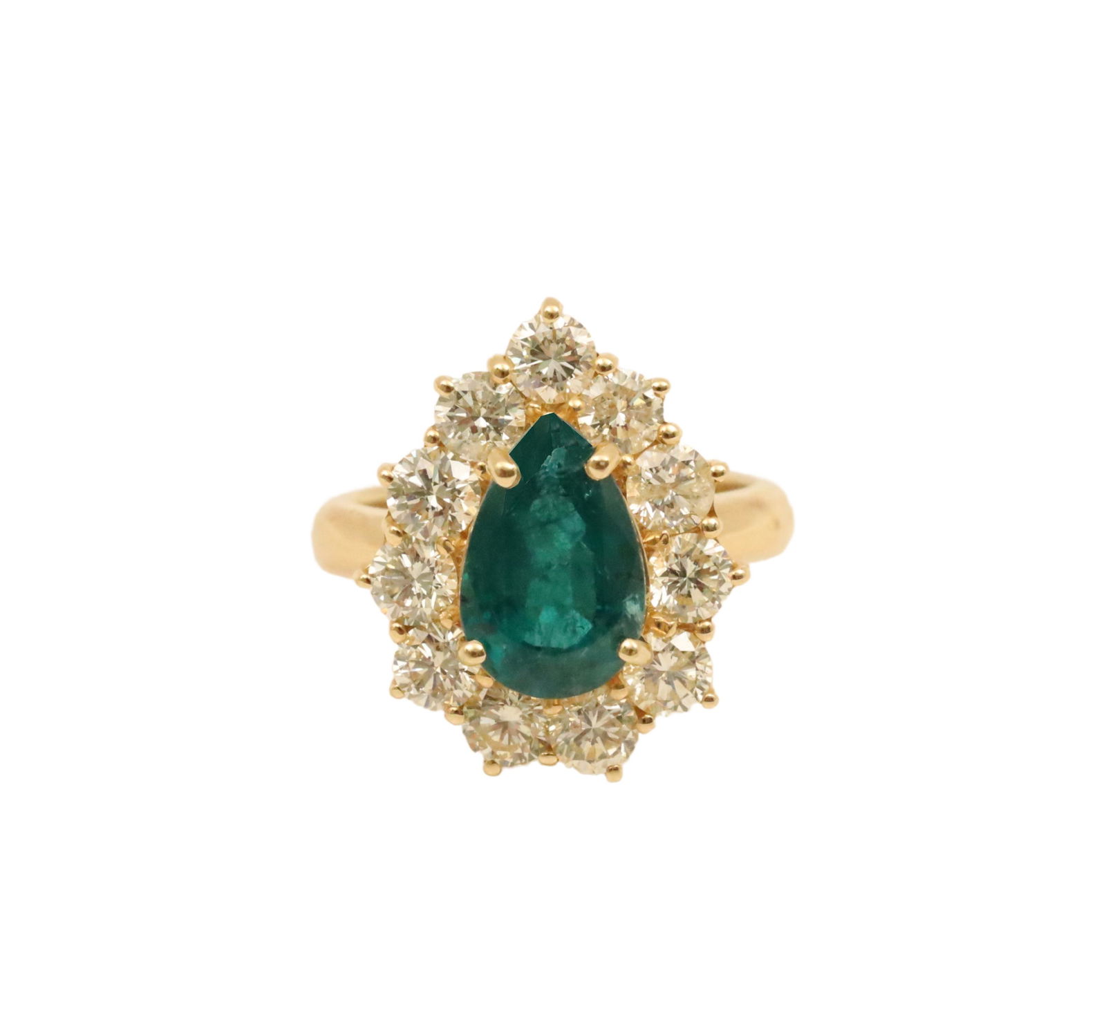 18K EMERALD & DIAMOND RING (1 of 5)