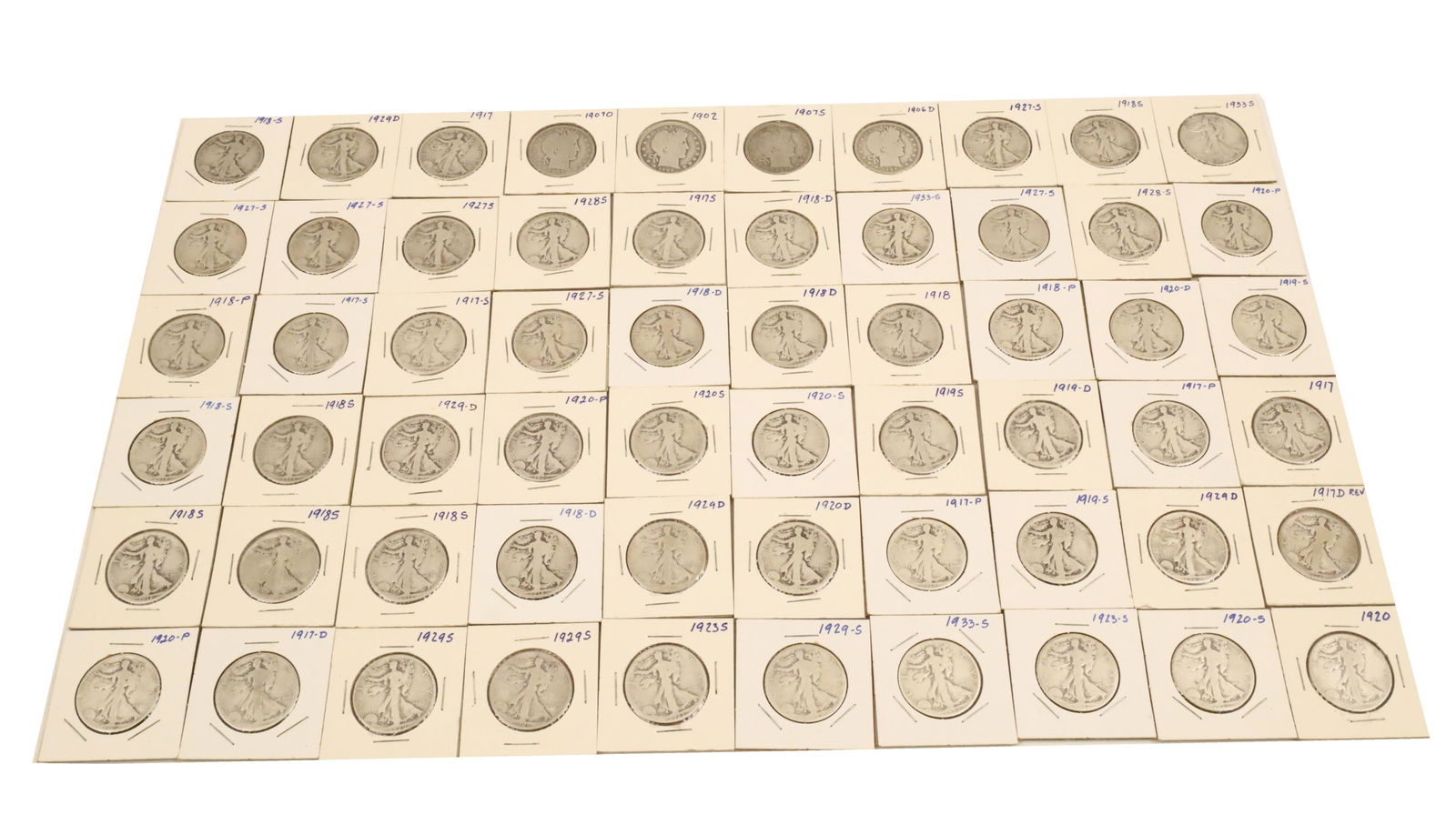 60 HALF DOLLARS INCL. WALKING LIBERTY (1 of 5)