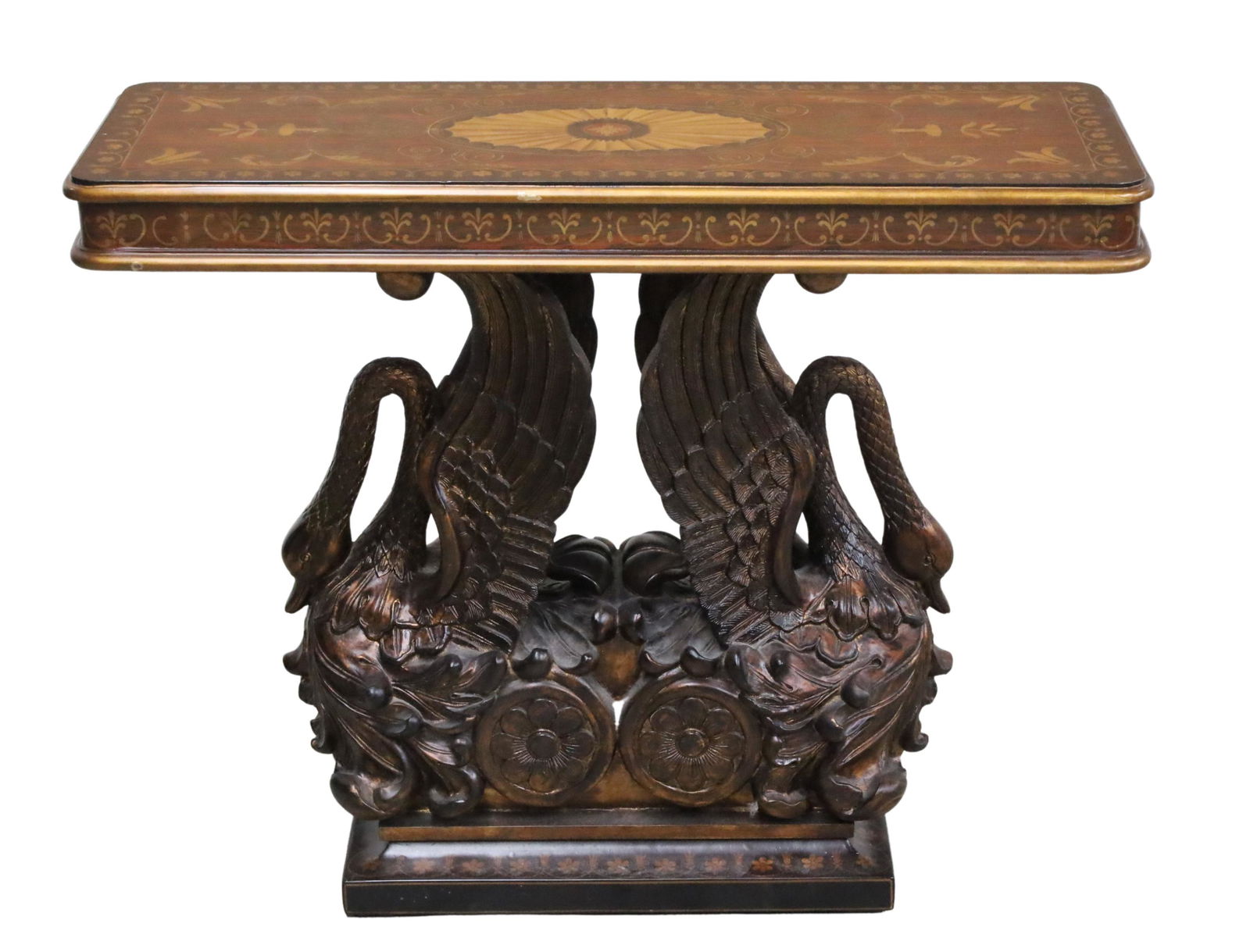 DECORATIVE SWAN FORMED CONSOLE TABLE (1 of 2)