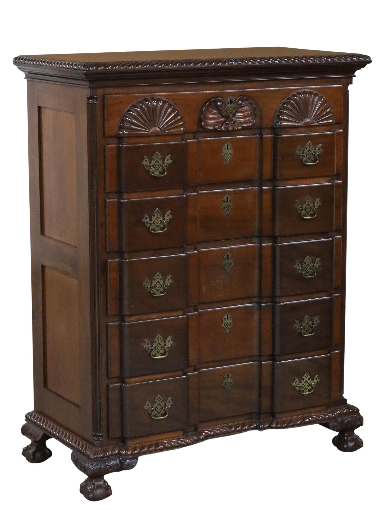 AMERICAN MAHOGANY TALLBOY CHEST (1 of 5)