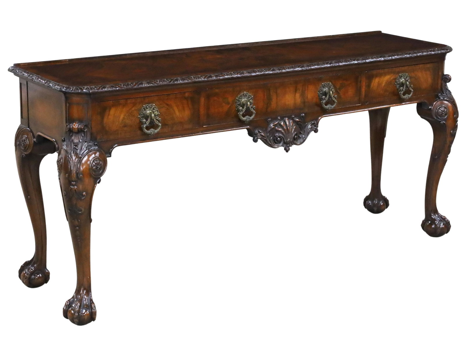 SCOTTISH CHIPPENDALE STYLE CONSOLE (1 of 4)