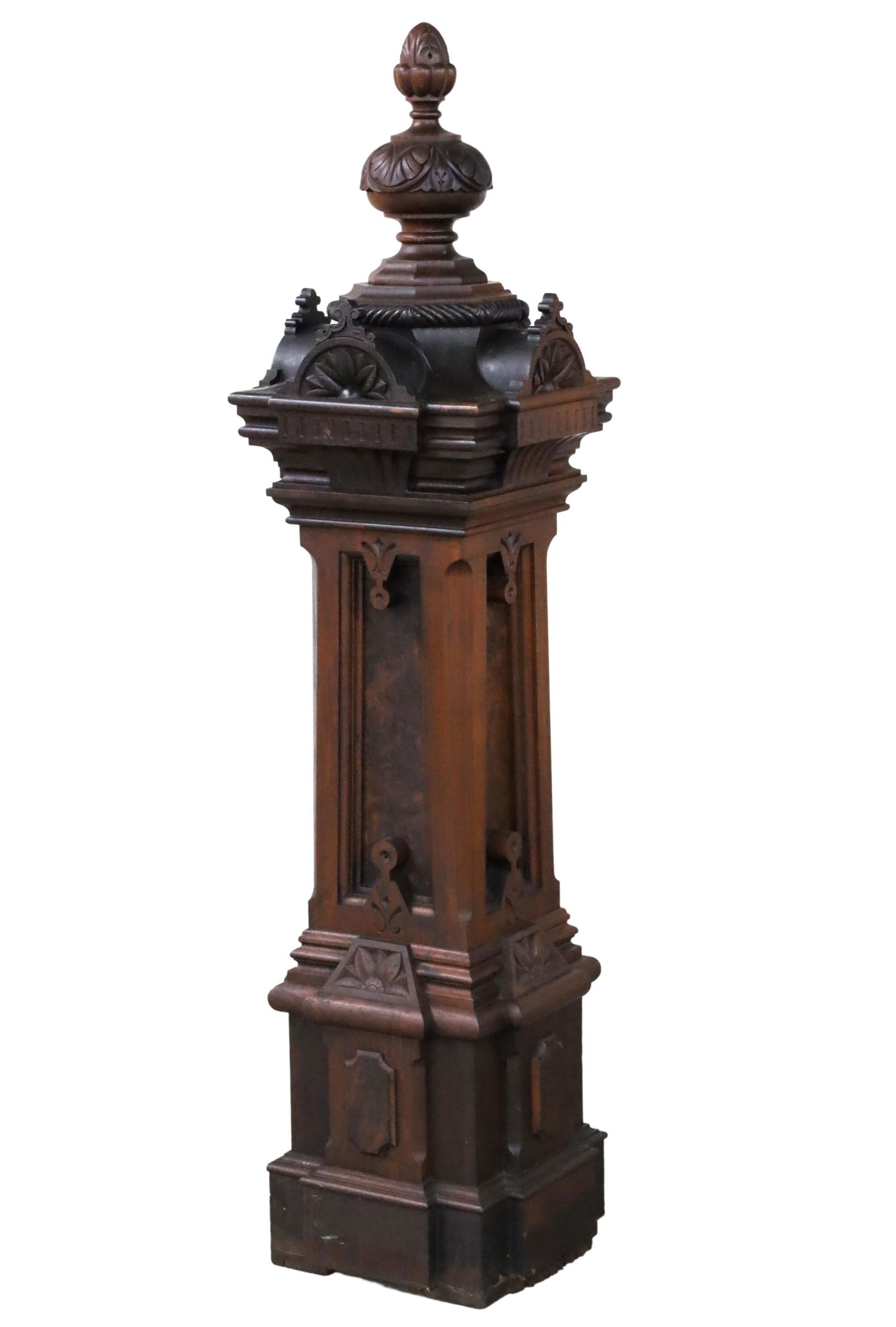 VICTORIAN WALNUT NEWEL POST (1 of 5)