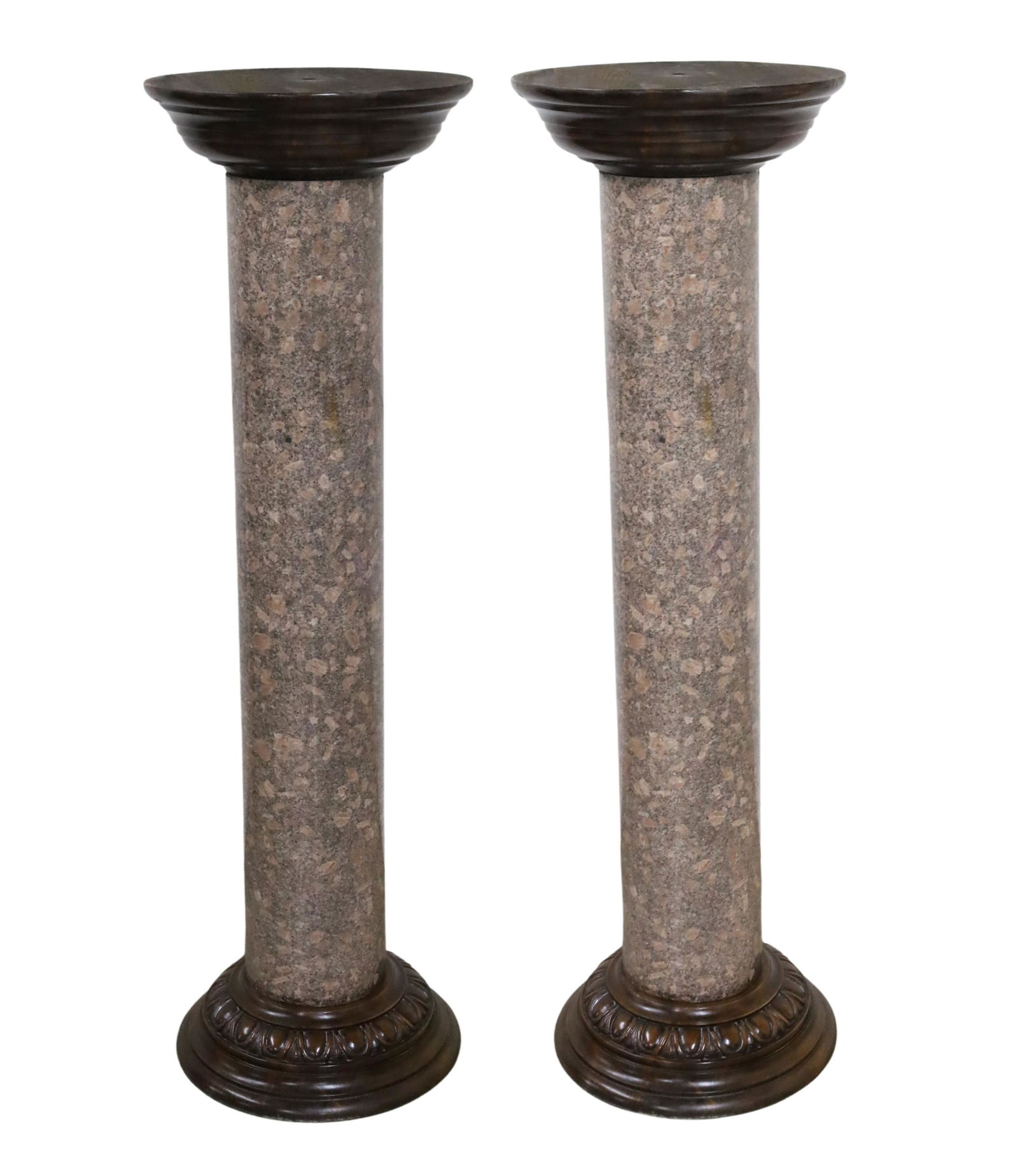 PR. OF CORINTHIAN STYLE MARBLE PEDESTALS (1 of 3)