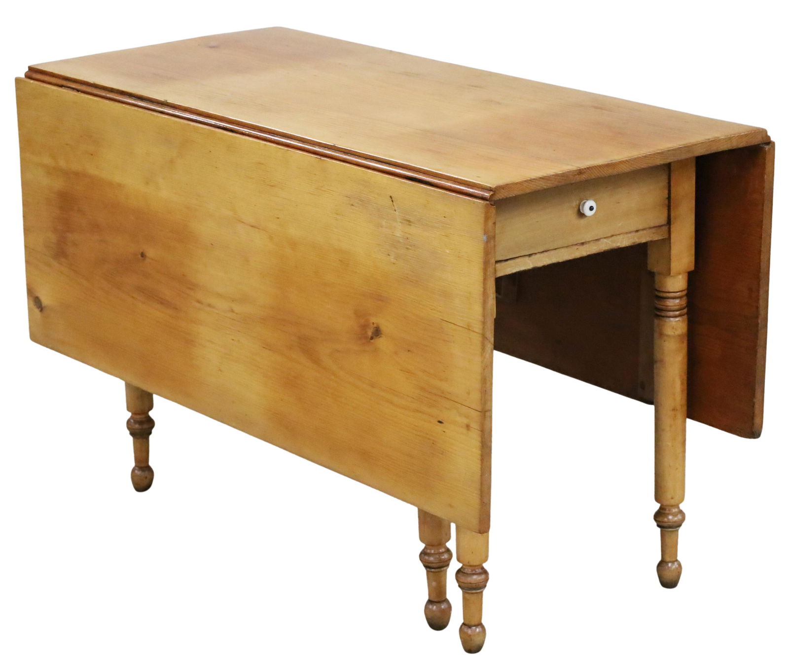 EARLY AMERICAN PINE DROP LEAF TABLE (1 of 4)